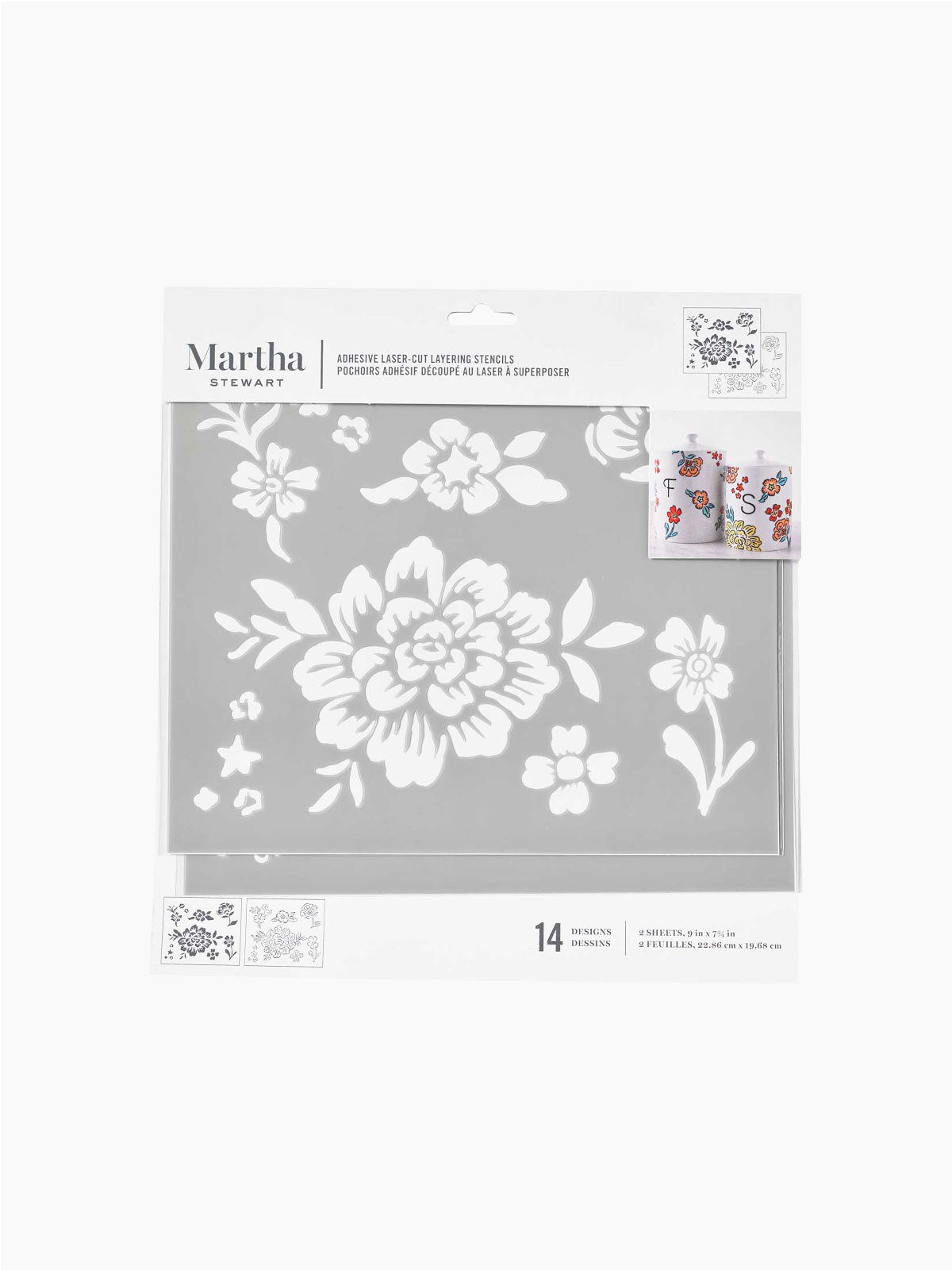 Martha Stewart Adhesive Stencils 2 Sheets Floral - MSP 17630 - Al Masam Stationery LLC Main image