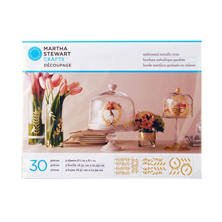 Martha Stewart Decoupage Emb Mtlc Trim Botanical - Al Masam Stationery LLC Main image