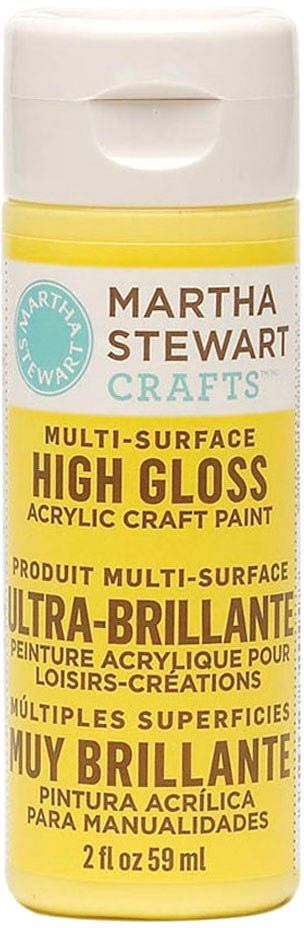 Martha Stewart Multi Surface Paint Gloss 2 Oz. Chamomille - Al Masam Stationery LLC Main image