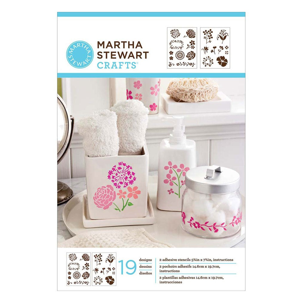 Martha Stewart Adhesive Stencil Blossoms - Al Masam Stationery LLC Main image