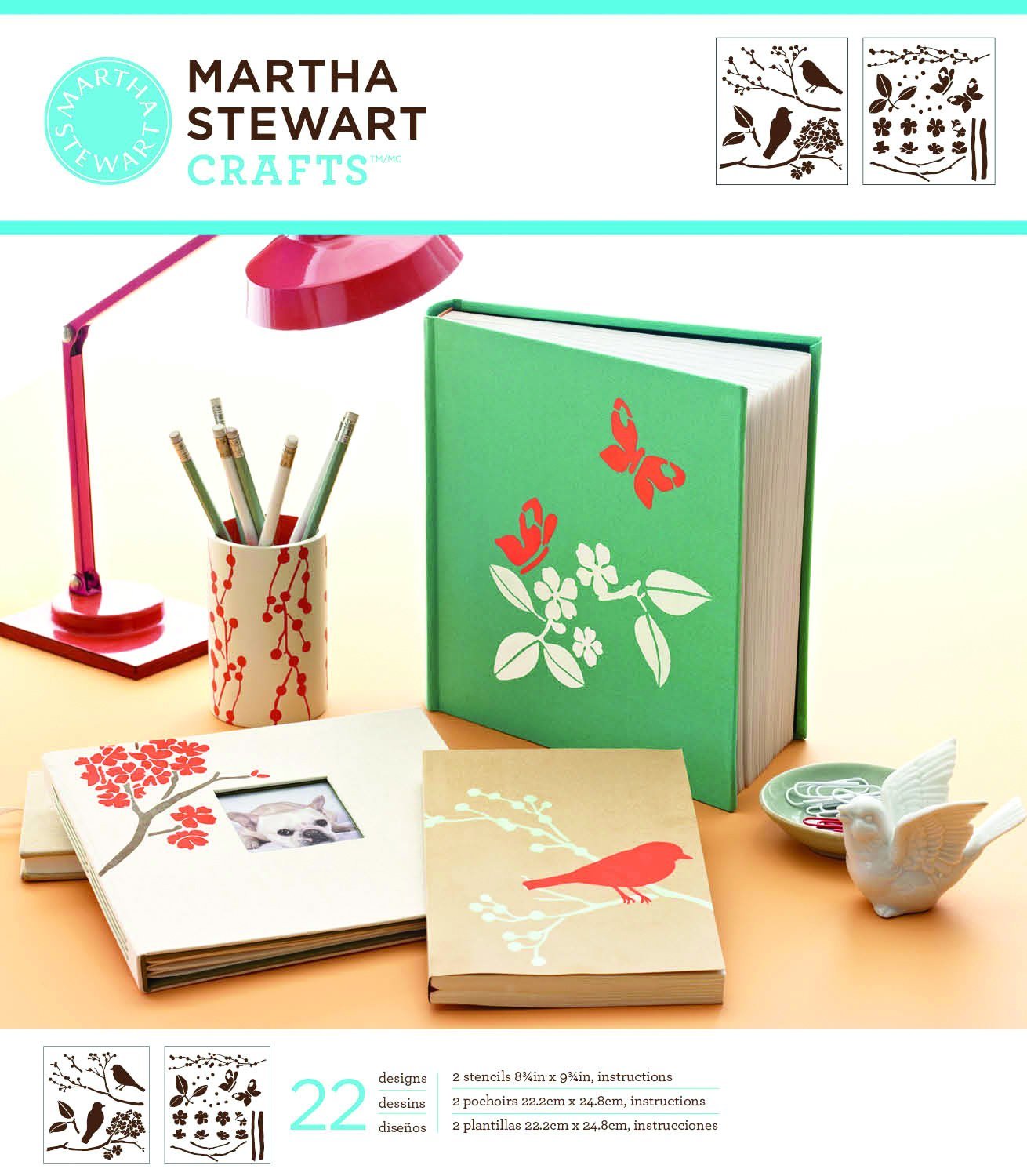Martha Stewart Medium Stencil Birds/Berries - Al Masam Stationery LLC Main image