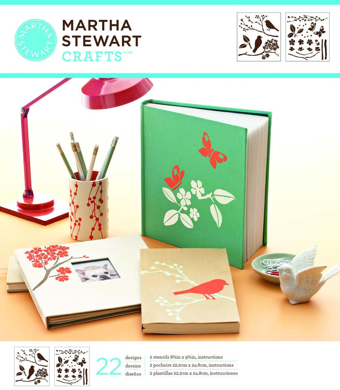 Martha Stewart Medium Stencil Birds/Berries - Al Masam Stationery LLC