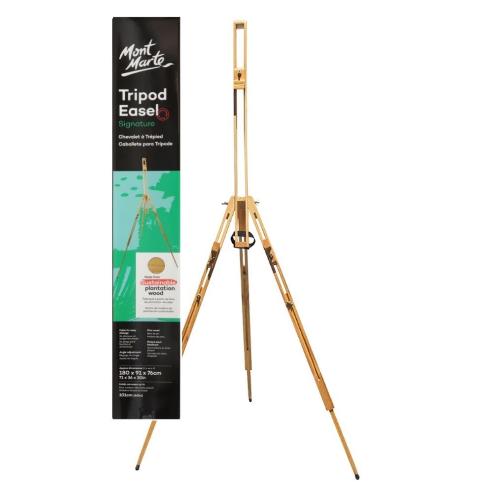 Mont Marte Tripod Easel - Pine Wood - Al Masam Stationery LLC