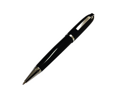 AMS-PN-03 (Ball Pen shiny Black chrome under the top and lower barrel , chrome parts) - Al Masam Stationery LLC