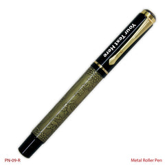 AMS-PN-09 - Promotional Metal Pen Black with Chinese Design - Al Masam Stationery LLC