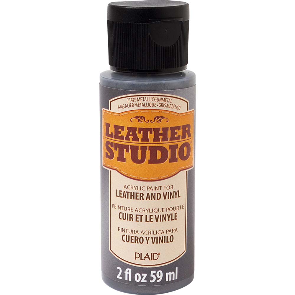 Leather Studio Paint Metallic Gunmetal 2 Oz. - Al Masam Stationery LLC