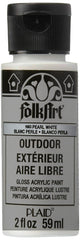 Folkart Outdoor Brush On - Metallic Pearl White - Al Masam Stationery LLC