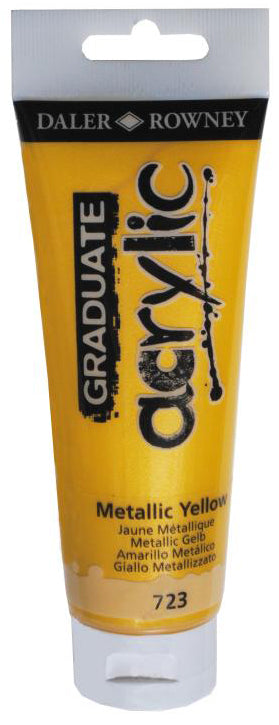 Daler Rowney Graduate Acrylic Color METALLIC YELLOW - Al Masam Stationery LLC