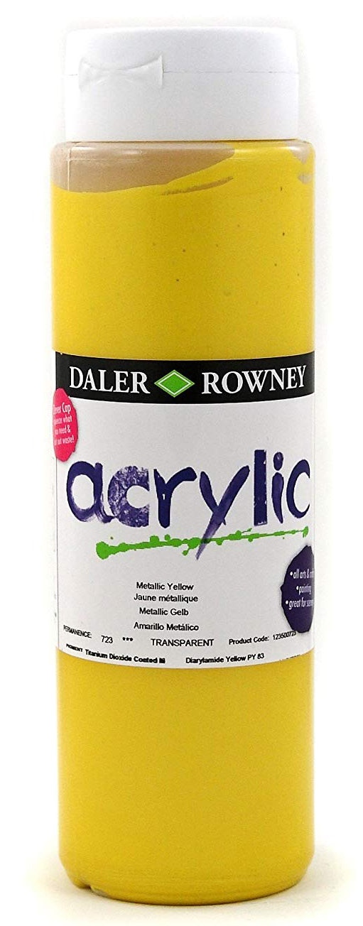 Daler Rowney Graduate Acrylic Color METALLIC YELLOW - Al Masam Stationery LLC
