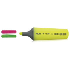 Fluo highlighters (yellow, green and pink)