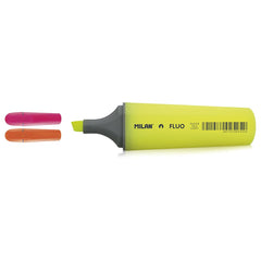 Fluo highlighters (yellow, orange and pink)