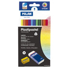 Box 12 Plastipastel + eraser + sharpener (with inner tray)