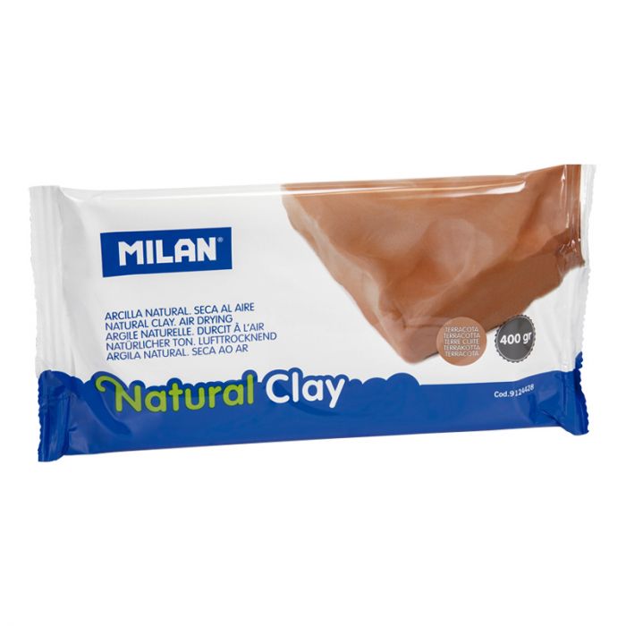 Air dry natural clay, terracotta colour (400 g) - Al Masam Stationery LLC Main image