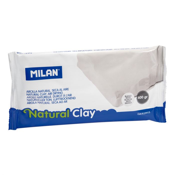Air-dry natural clay, white colour (400 g) - Al Masam Stationery LLC Main image
