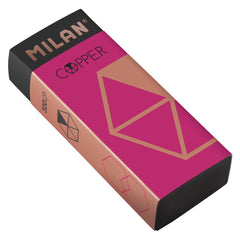 MILAN Display Box 20 Nata® Black Erasers Copper Series - Al Masam Stationery LLC