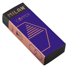 MILAN Display Box 20 Nata® Black Erasers Copper Series - Al Masam Stationery LLC