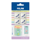 Blister pack 1 COLLECTION Pastel Sugar pencil sharpener + 4 erasers 430