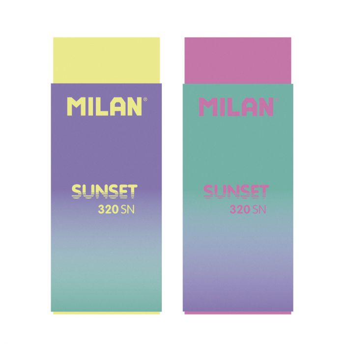 Milan Nata® 320 Erasers, Sunset series - Al Masam Stationery LLC