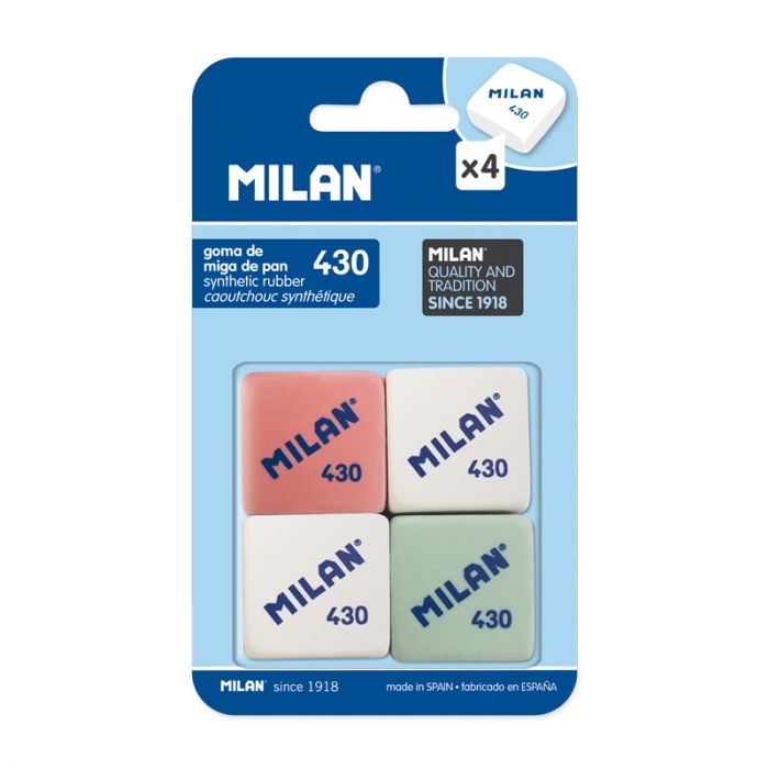 Synthetic rubber erasers 430 - (4 Pcs) - Al Masam Stationery LLC Main image