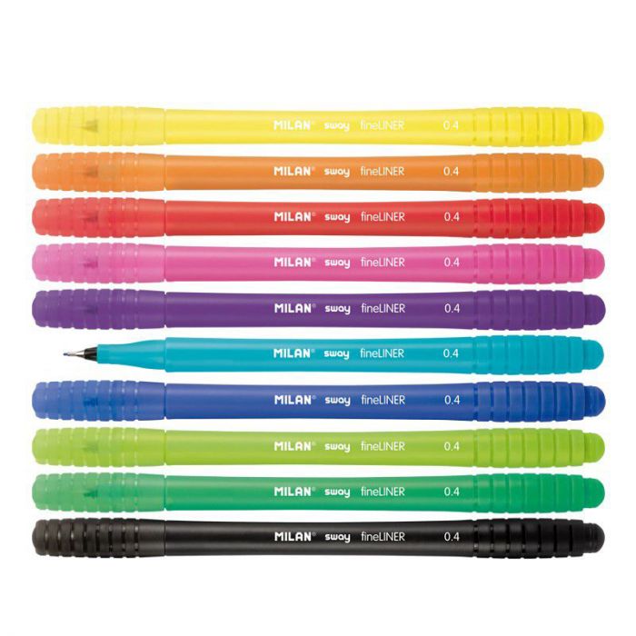 Display box 7 cases with 10 SWAY fineliner 0.4 mm fine tip fibrepens - Al Masam Stationery LLC