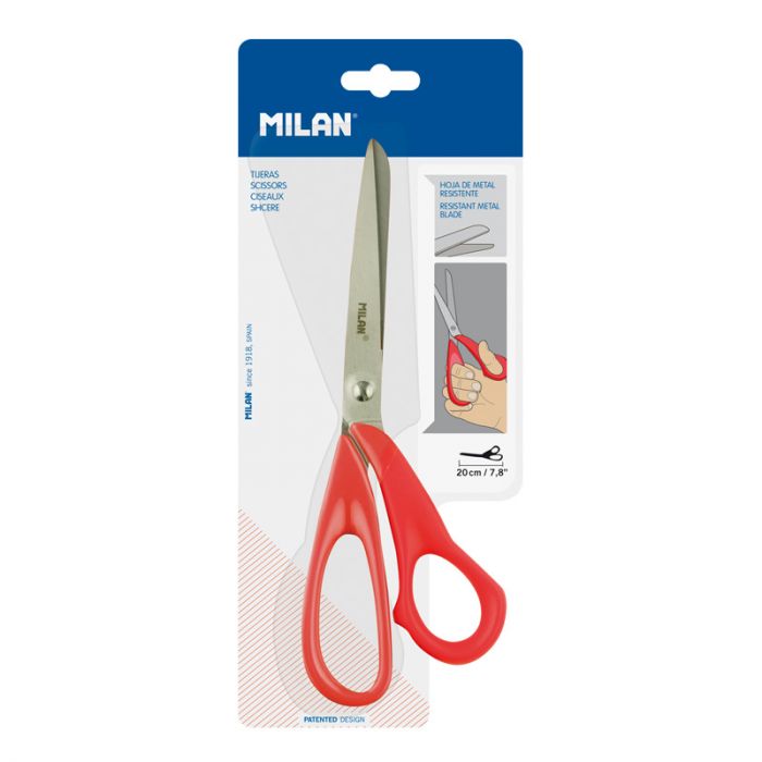 Blister pack basic red office scissors 20 cm Main image