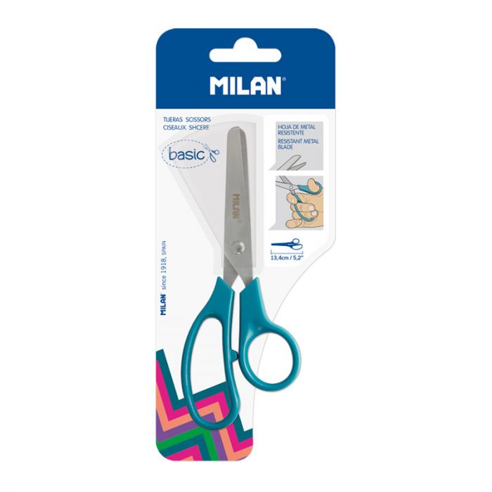 Blister pack Basic turquoise scissors Main image