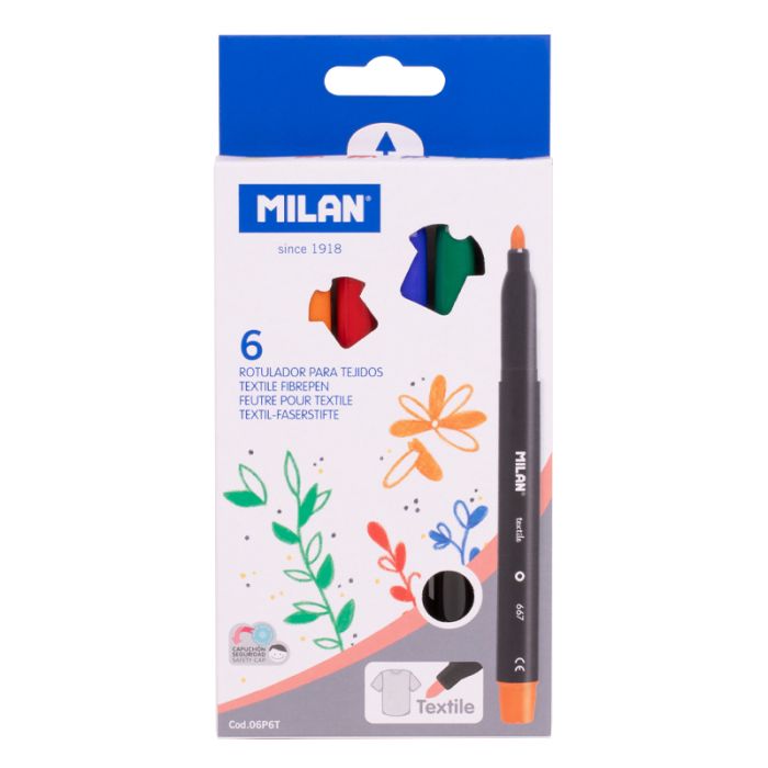 Conical tip fibrer pens - (Pack of 6) - Al Masam Stationery LLC Main image