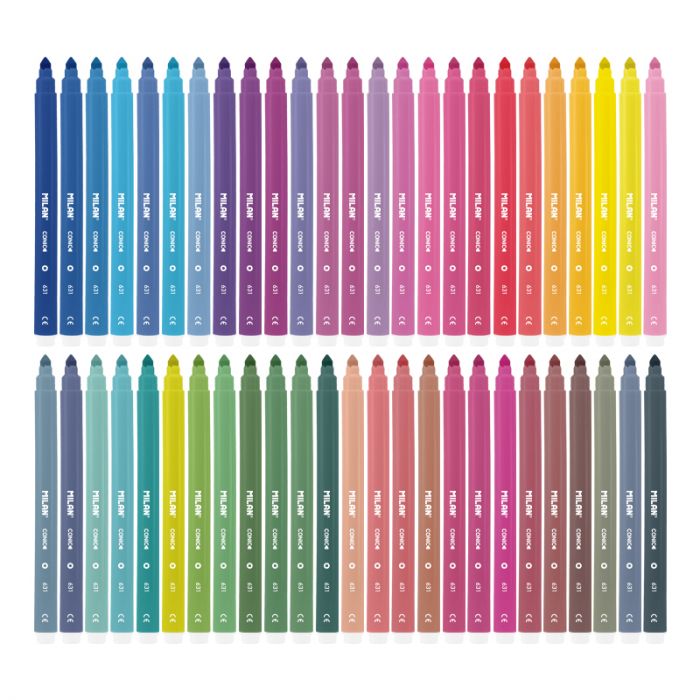 Transparent briefcase 50 conical tip fibrepens (hummingbird design) - Al Masam Stationery LLC