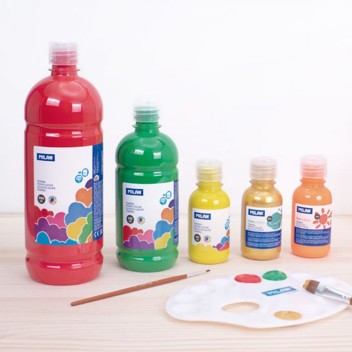 Poster Paint 1000 ml bottle cyan blue - Al Masam Stationery LLC