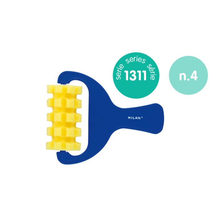 Milan grooved sponge roller 1311, 70 mm for painting and decorating with textured surface for even coverage and smooth finish.