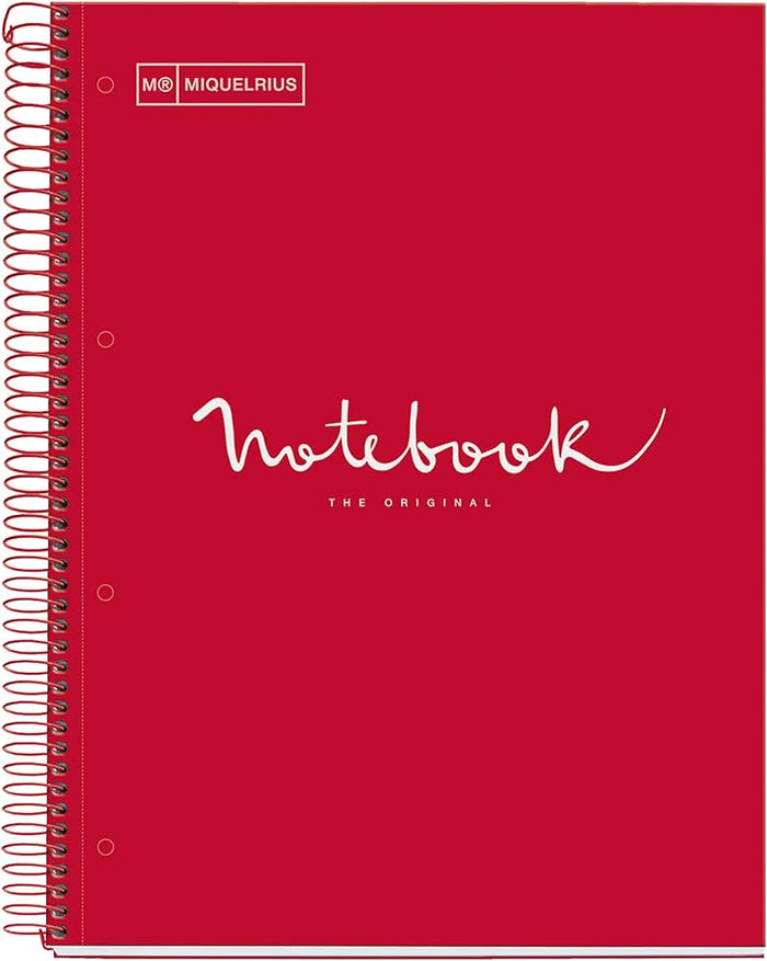 Miquelrius Notebook 1 Subject A4 150 Sheets Pillar Red - Al Masam Stationery LLC
