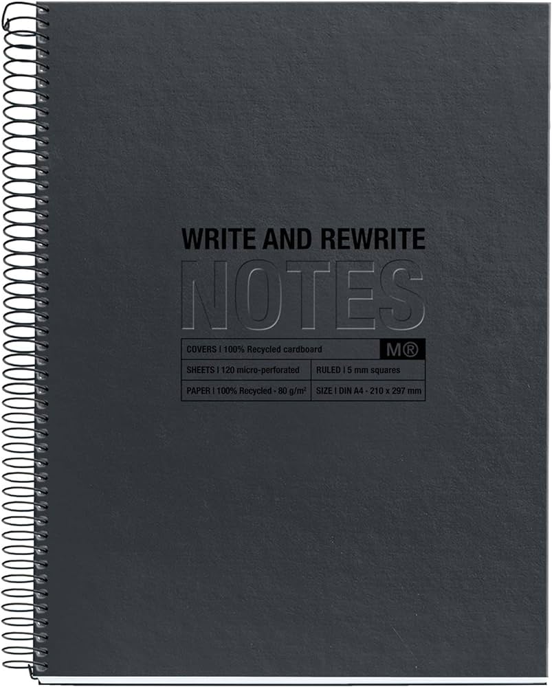 Miquelrius Notebook 3 Subject A4 100 Sheets Black - Al Masam Stationery LLC Main image