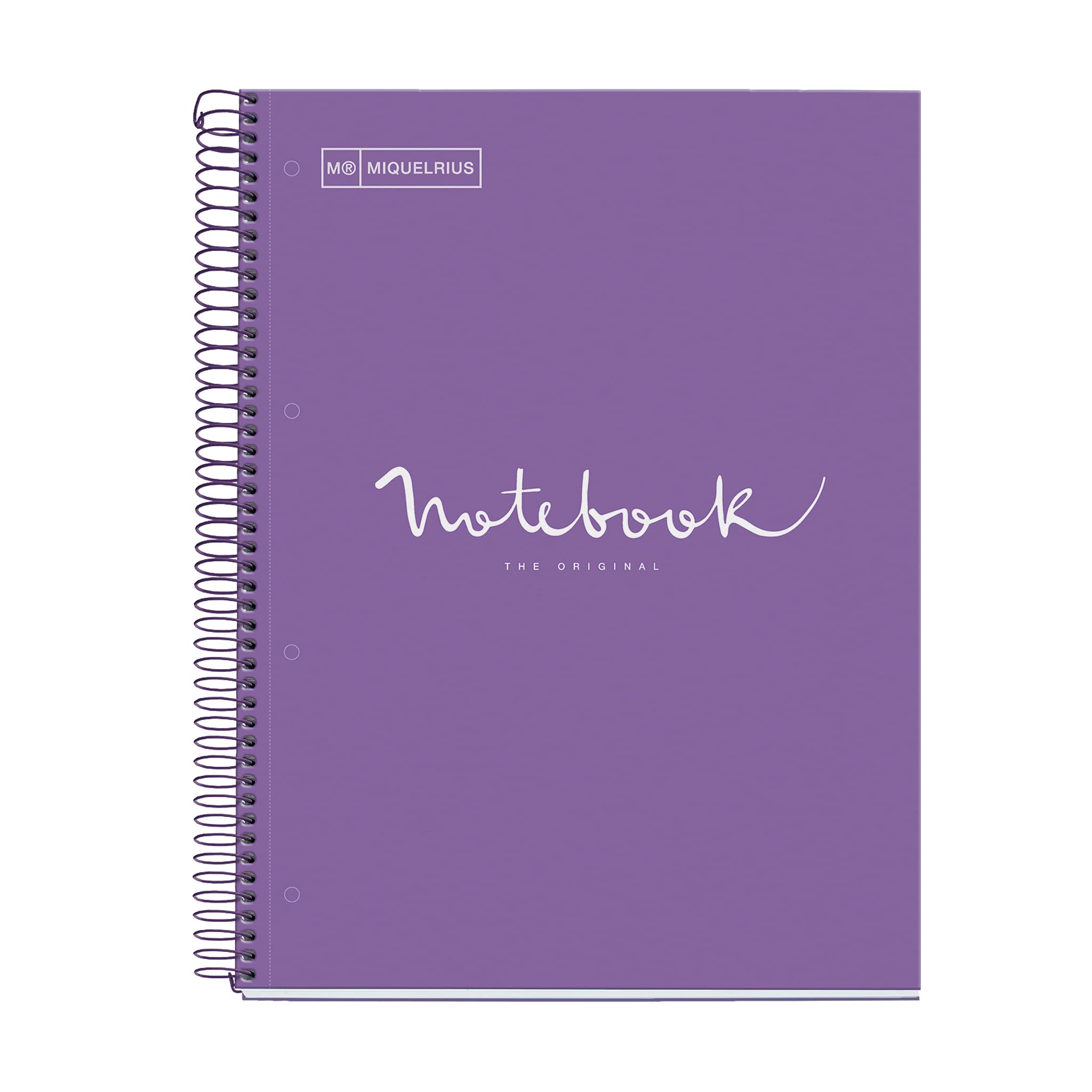 Miquelrius Notebook 5 Subject A4 90g Emotions Lavnder - Al Masam Stationery LLC Main image
