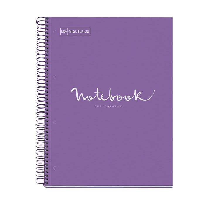 Miquelrius Notebook 5 Subject A4 90g Emotions Lavnder - Al Masam Stationery LLC