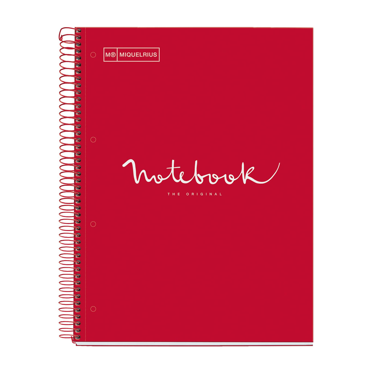Miquelrius Notebook 5 Subject A4 90g Emotions Red - Al Masam Stationery LLC Main image