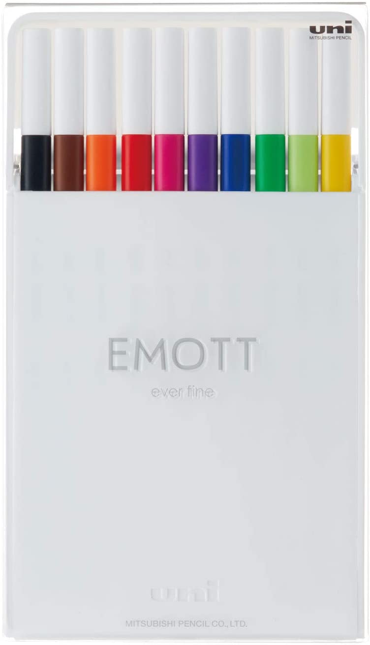 Uni EMOTT ever fine NO.01 Pack of 10 color - Al Masam Stationery LLC Main image