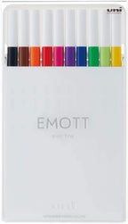 Uni EMOTT ever fine NO.01 Pack of 10 color - Al Masam Stationery LLC