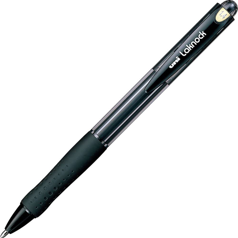 Uni Laknock SN100M Ball Pen 1mm Blister Pack BLACk - Al Masam Stationery LLC Main image