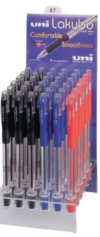 Uni Lakubo SG100F Ball point Pen 0.7mm Display of 36 Pcs asst - Al Masam Stationery LLC Main image