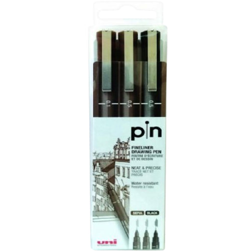 Uni Pin 200 Fine Liner Pack of 3 - Al Masam Stationery LLC Main image