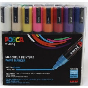 Uni Posca PC-1M Bullet Pack of 16 Color - Al Masam Stationery LLC Main image