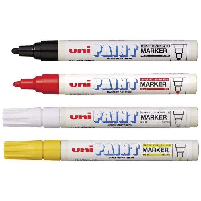 Uni PX20 Paint Marker Astd Cols Bls=4pc Secondary image