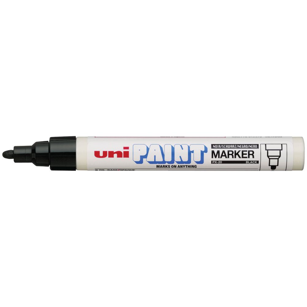 Uni PX20 Paint Marker Bullet tip Black - Al Masam Stationery LLC Main image