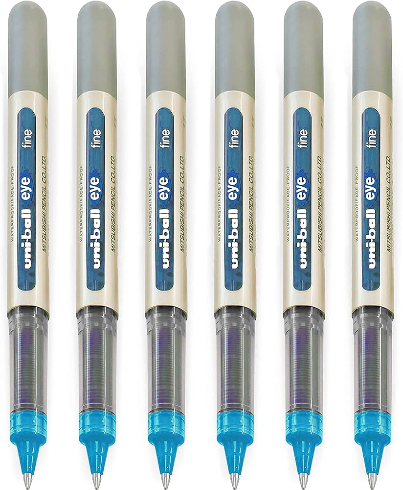 Uniball Eye Fine Rollerball Pen Light Blue - Al Masam Stationery LLC