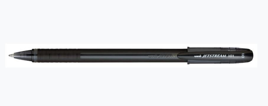 Uniball Jetstream  SX101 Roller Pen 1.0mm Black Blister Pack - Al Masam Stationery LLC Main image