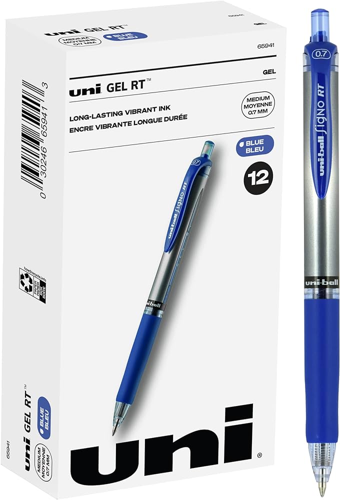 Uniball Signo Gel Pen 0.7mm Blue / Black Pack - Al Masam Stationery LLC Main image