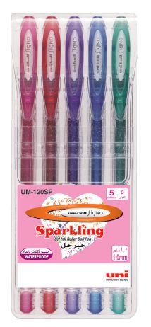 Uniball UM120SP Signo sparkling Wallet of 5 Colors. - Al Masam Stationery LLC Main image
