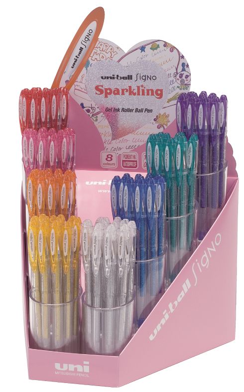 Uniball UM120SP Signo Sparkling Wallet of 8 Asst Colors - Al Masam Stationery LLC Main image