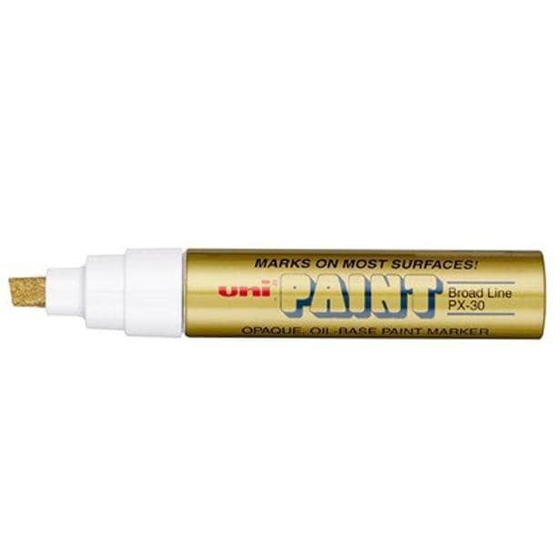 Uni PX30 Paint Marker Chisel tip Gold - Al Masam Stationery LLC