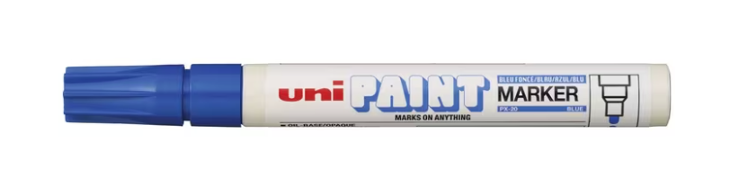 Uni PX20 Paint Marker Bullet Tip Blue (Pack of 12) - Al Masam Stationery LLC Main image